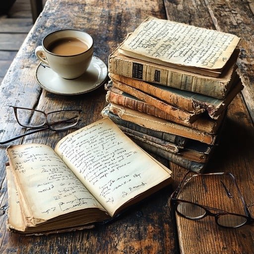 Library shelves filled with books